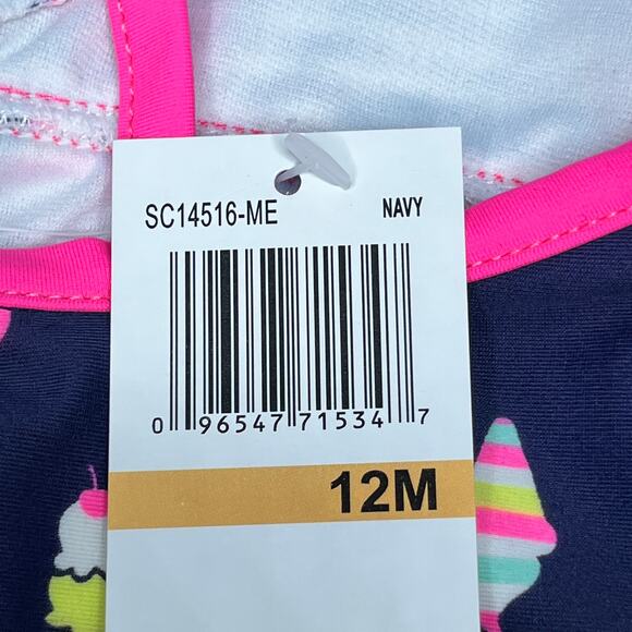 Carter's Swimsuit One Piece Pink Ice Cream New - Picture 4 of 4